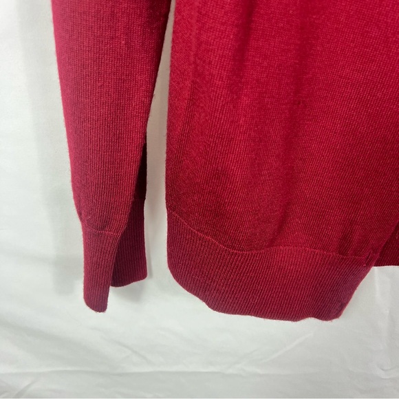 Banana Republic Deep Red Merino Wool Cardigan Sweater - Picture 9 of 11